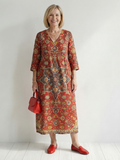 Carter | Ease Patchwork Midi Dress