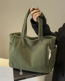 TILDA | RIBBED TOTE BAG WITH DRAWSTRING DETAIL