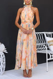 Halter | Maxi Dress with Print