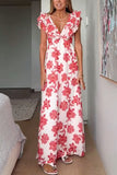 Patricia  | Ruffle Floral Print Maxi Dress