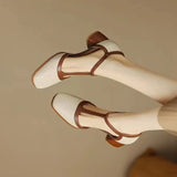 Isava | Mid Heel Leather Shoes