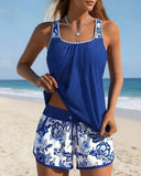Marie™ | Printed Tankini Top and Shorts Two-Piece